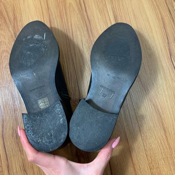 Miista Black Leather Block Heel Pointed Shoes - Picture 5 of 11